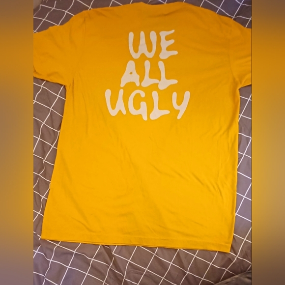 Next Level Apparel Gold We all ugly Tshirt men's large - Picture 2 of 4